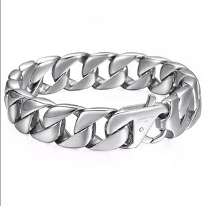14mm Real Solid Stainless Steel Bracelet Large Men